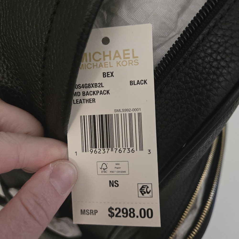 Michael Kors Pebbled Leather Backpack  Stylish & Functional City Bag NWT - Picture 6 of 10